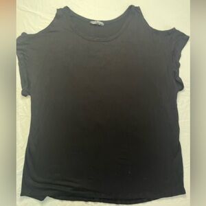 Black Short Sleeve Women's Top